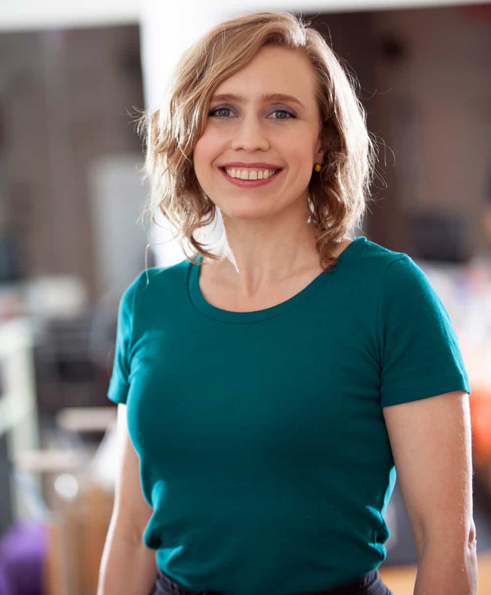 Pilates trainer, Sara Fuller, Portrait in Streamline Pilates Studio